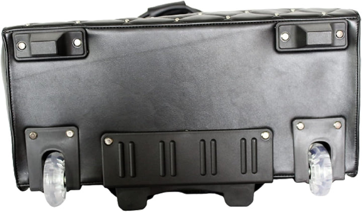 Bowatex Aktentasche Damen Trolley Laptoptrolley Karo Schwarz Leicht