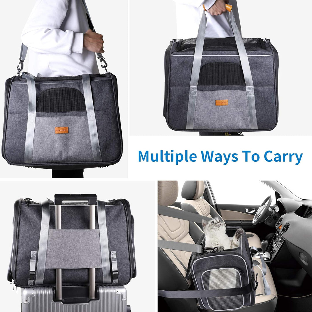 Morpilot Katzentragetasche Hundetragetasche, Atmungsaktive Hundetasche Transportbox für Katze und Hu