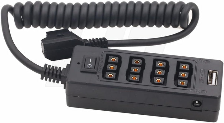 HangTon D-TAP Power Splitter 1 bis 4 P-Tap USB DC Adapter Konverter, 1/4 '' Schraubbefestigung für V