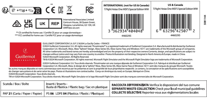 Thrustmaster T.Flight Hotas One Joystick für Xbox One/Series X|S & Windows Hotas One Microsoft Fligh