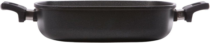 Eurloux Guss-Kasserolle 28 x 28 cm Induktion - Flache quadratische Universal Bratenkasserolle Alugus