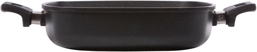 Eurloux Guss-Kasserolle 28 x 28 cm Induktion - Flache quadratische Universal Bratenkasserolle Alugus