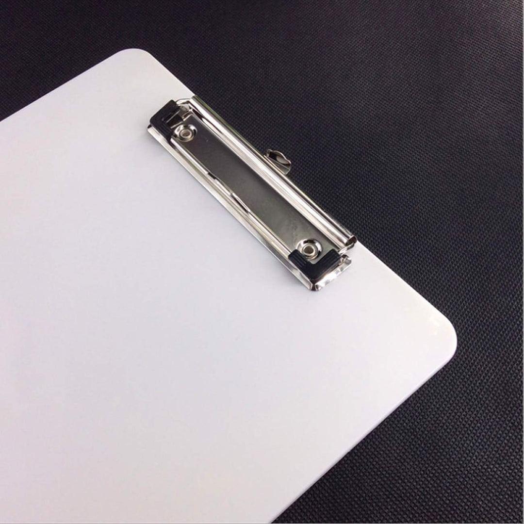 6er Klemmbrett A4 mit gummierter Metalklemme, Schreibbrett DIN A4 mit Aufhängeose, Pad Halter Clipbo