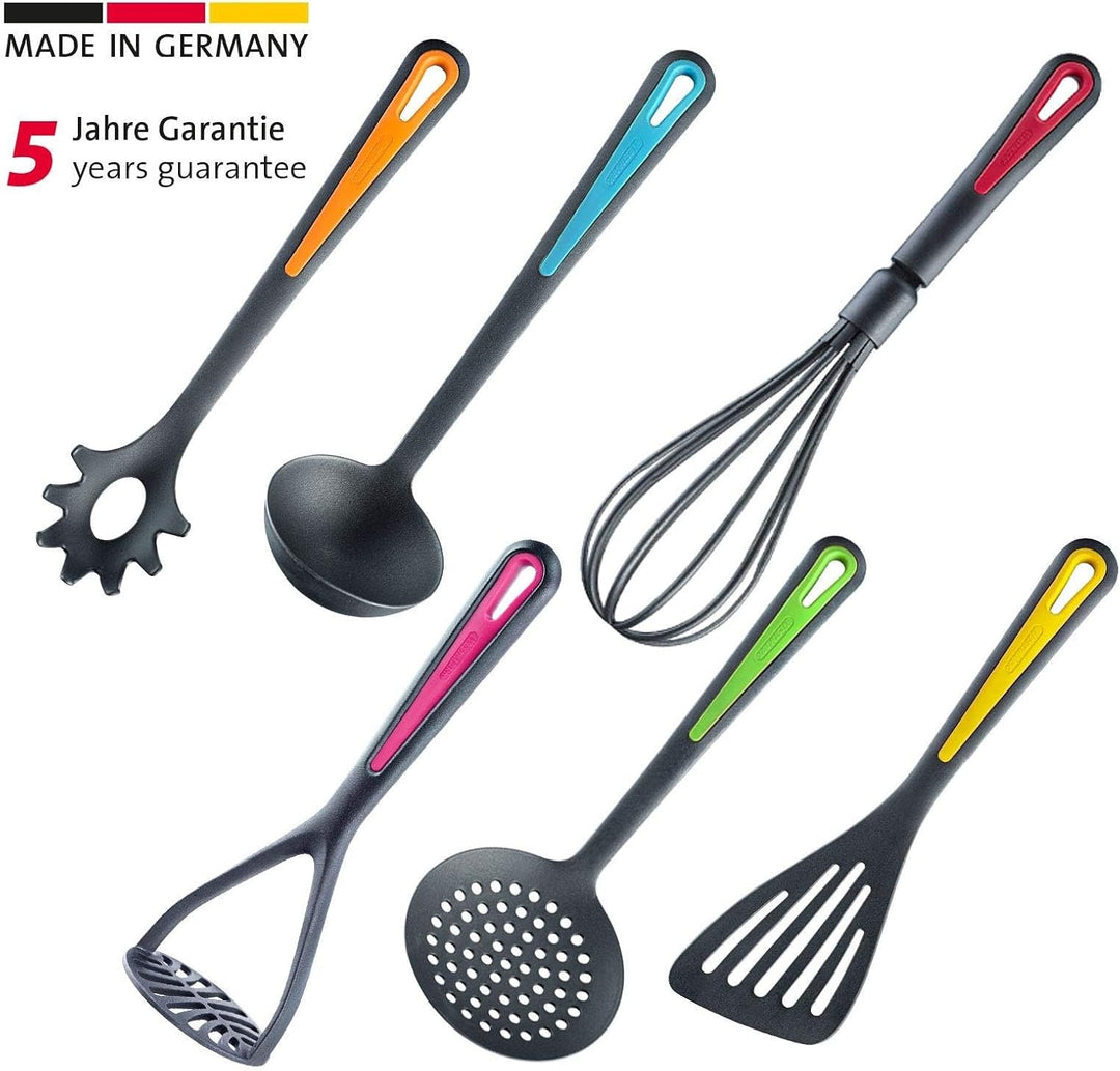 Westmark Küchenhelfer-Set, 6-tlg, Pfannenwender, Schaum-, Spaghettilöffel, Suppenkelle, Kartoffelsta
