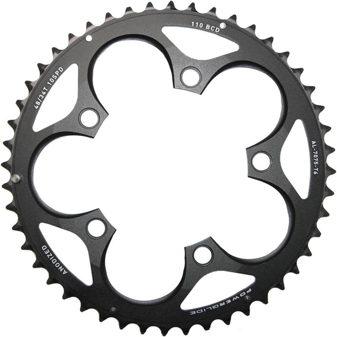 Sram Road Double Kettenblatt (BB30 | 48 Zähne | 110 Lochkreis) Schwarz, Schwarz