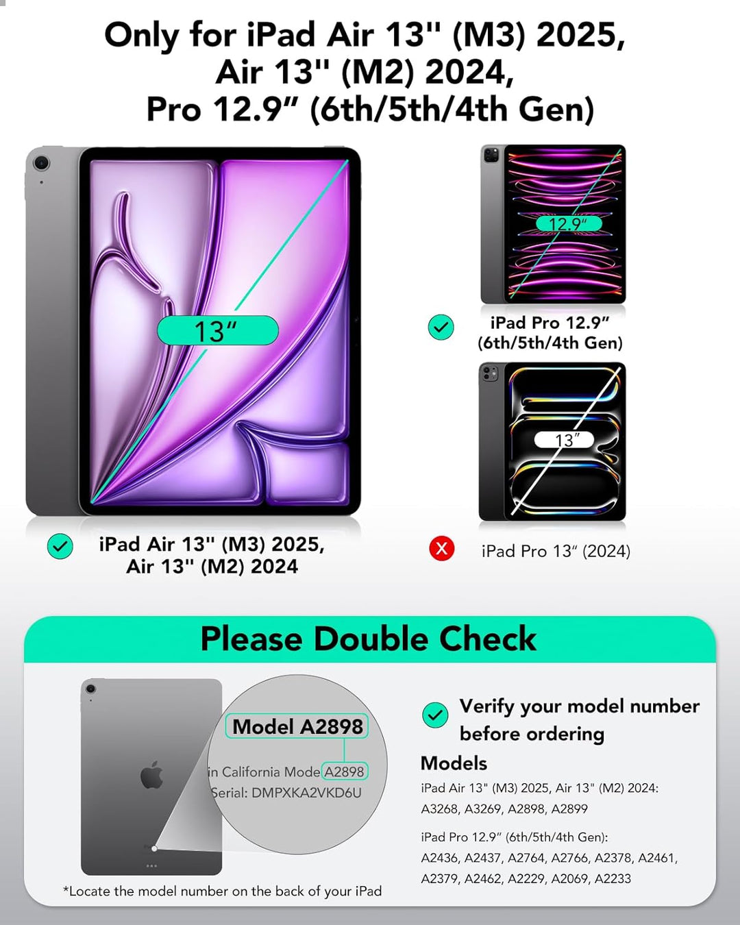 ESR für iPad Pro 12.9 Hülle (2022/2021/2020) Magnetisch, iPad Pro 12.9 Case (6./5./4. Generation), P