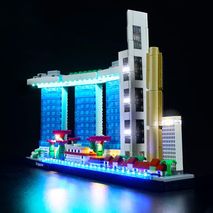 Led Licht Set für Lego Architecture Singapur,Dekorations Led Beleuchtungs Set für Lego 21057 Skyline