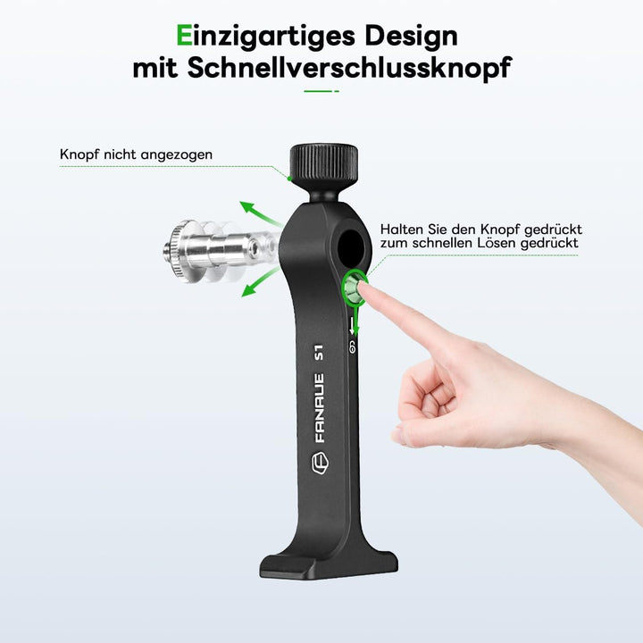 FANAUE Fernglas Stativadapter mit 1/4-20" Gewinde, Kompatibilität mit Porro-Ferngläser und Arca Kuge