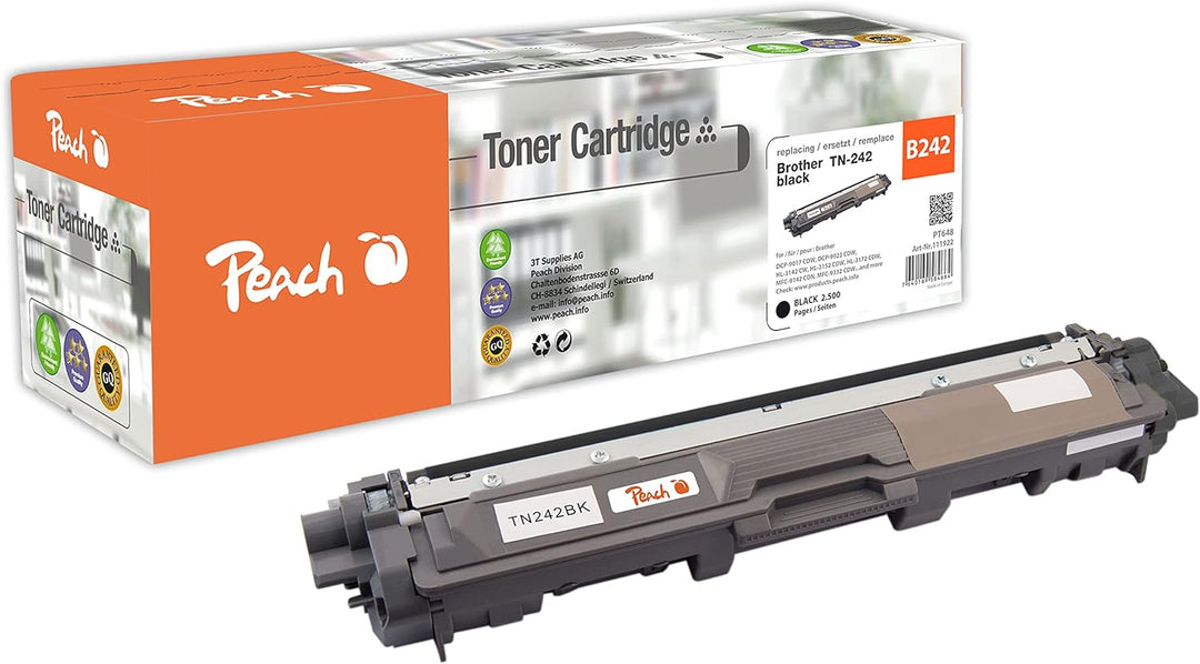 Peach B242/246 Tonermodul schwarz ersetzt Brother TN-242BK für z.B. Brother DCP -9022 CDW, Brother H