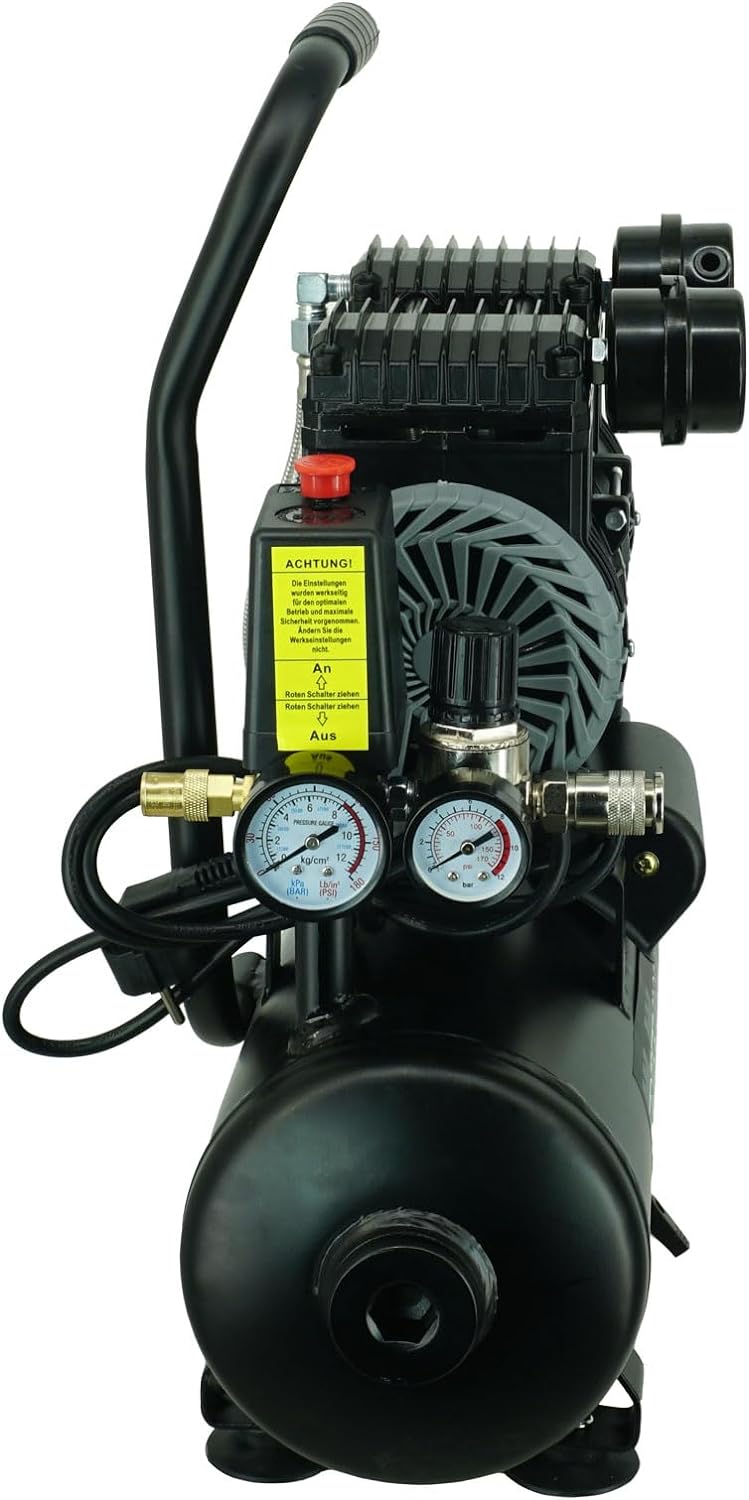 TRUTZHOLM brushless silent Flüsterkompressor tragbar innenbeschichtet 750W / 9 Liter silent leise 57