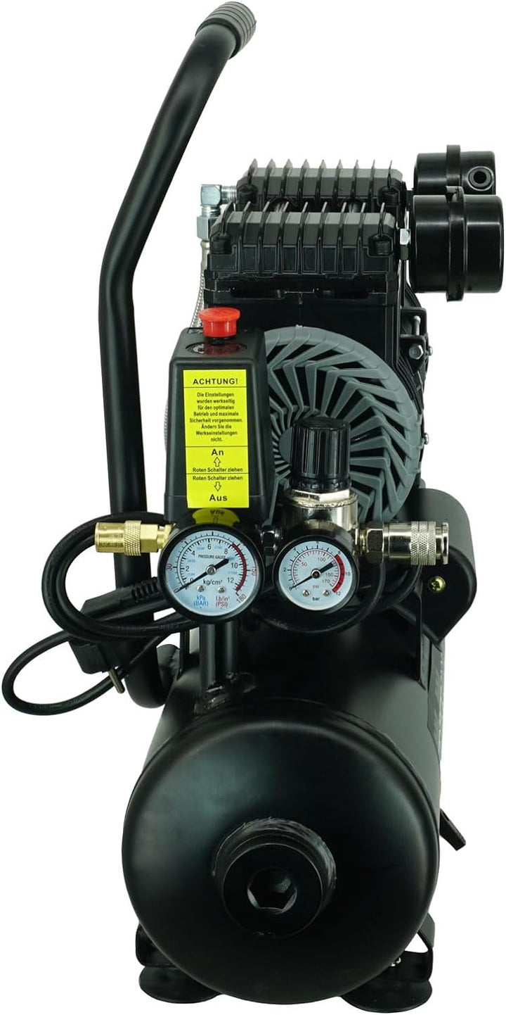 TRUTZHOLM brushless silent Flüsterkompressor tragbar innenbeschichtet 750W / 9 Liter silent leise 57