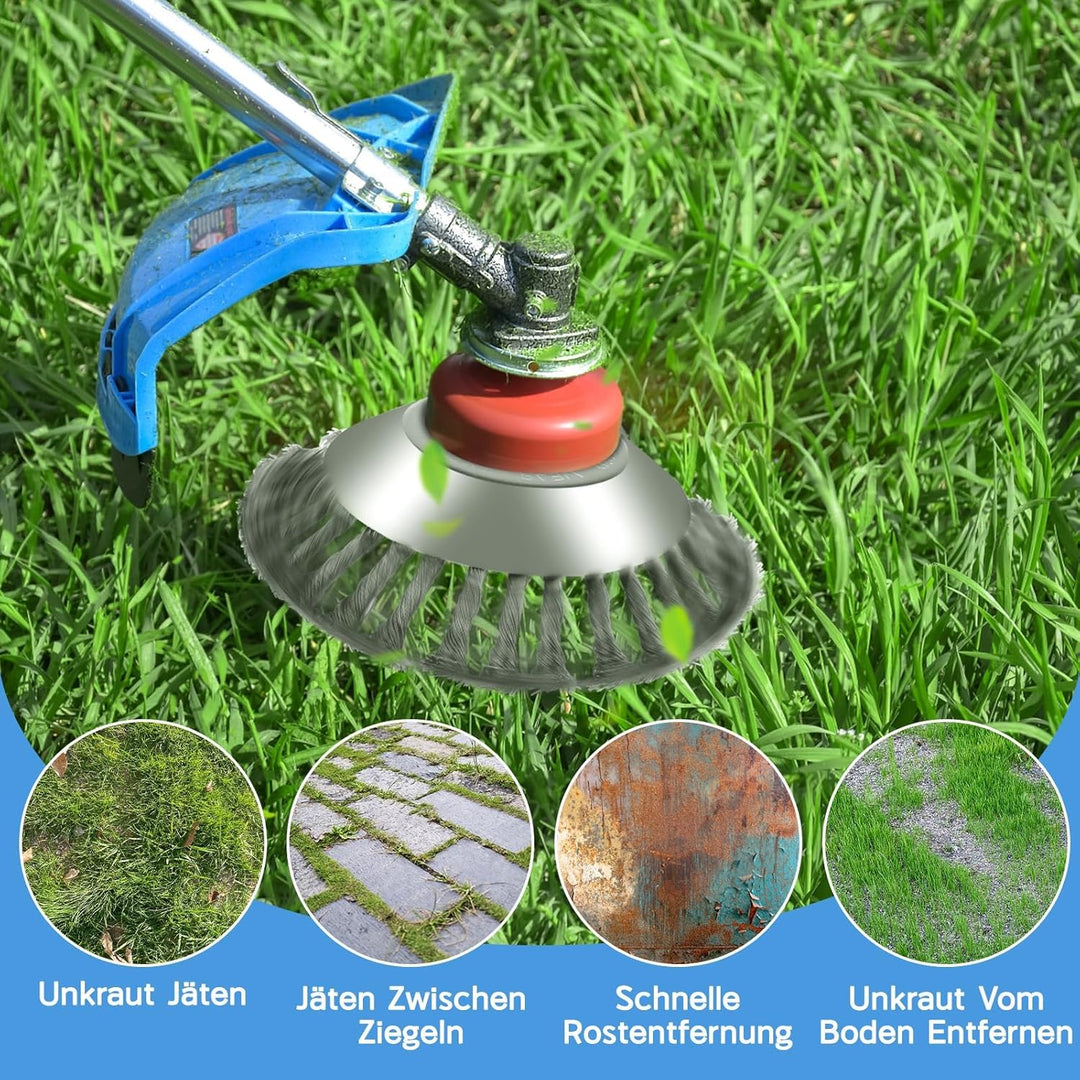 Lvelfe Professional Unkrautbürste, Unkrautbürste Freischneider mit 25.4 mm Durchmesser, Hochwertige