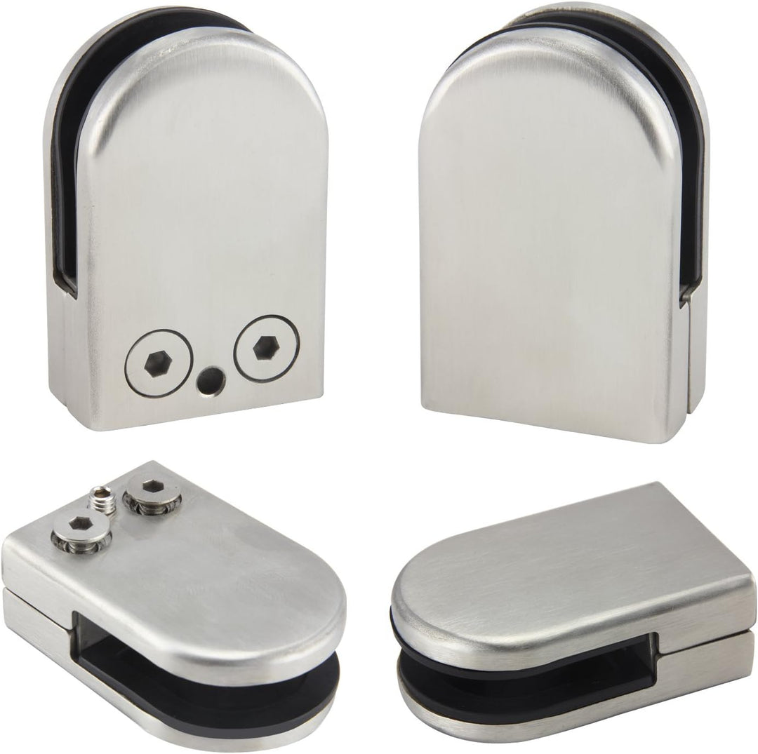 (Verbesserte Version) 12 x Edelstahl Stainless Steel 304 Klemmhalter Glasklemme Glasklemmhalter Glas