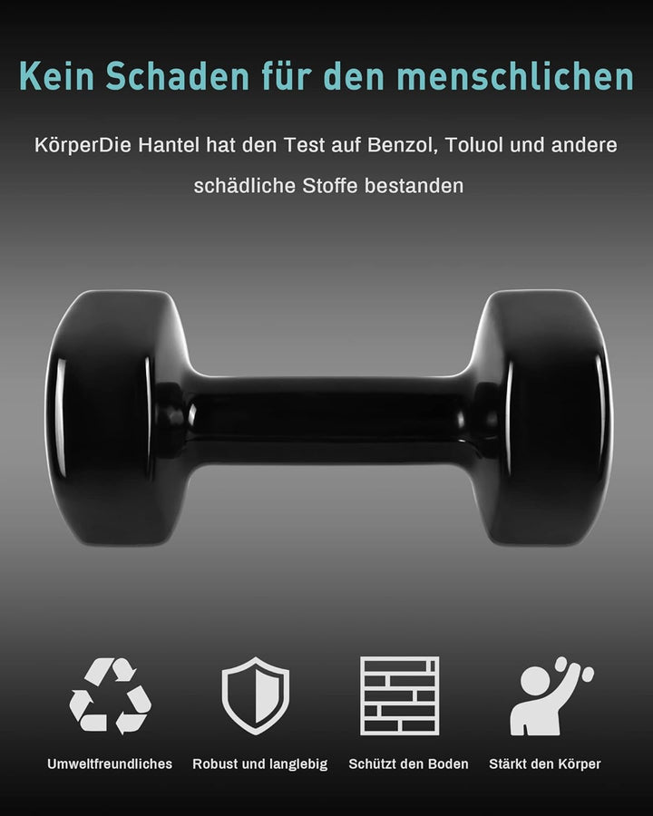 MENCIRO Hanteln 2er Set für Männer und Frauen, 1KG - 5KG Kurzhanteln Gewichte für Zuhause Fitnessstu