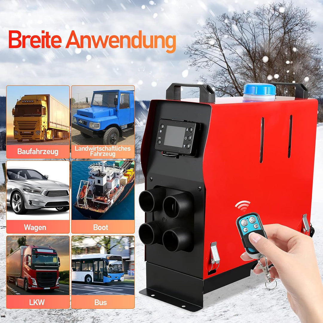 Randaco Standheizung Diesel, All in One 5KW 12V Diesel Lufterhitzer, Luft Dieselheizung mit LCD Moni