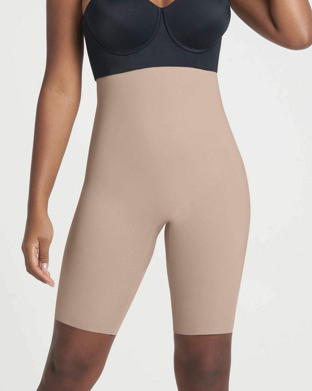 Leonisa Hochtaillierte Miederhose strafft Bauch und Taille, L Beige