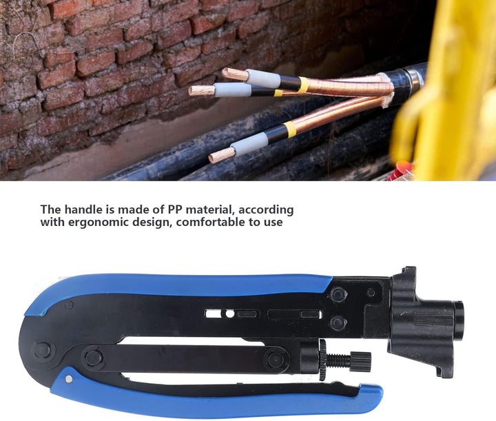 Estink F-Kompressionszange, Kabel Stecker Presse, Kompressionszange Set für RG59, RG6, RG11, 75-5, 7