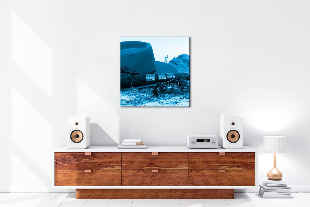 deyoli Wilder Westen Format: 70x70 Effekt: Zeichnung als Leinwandbild, Motiv auf Echtholzrahmen, Hoc