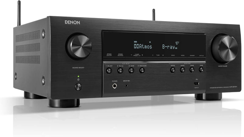 Denon AVR-S970H 7.2-Kanal AV-Receiver, HiFi Verstärker mit Dolby Atmos, DTS:X, 6 HDMI Eingängen und