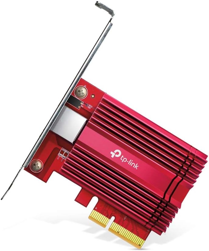 TP-Link Archer TX401 10Gbit/s PCIe-Adapter (CAT6A-Ethernet-Kabe, Kühlkörper, kompatibel mit Windows