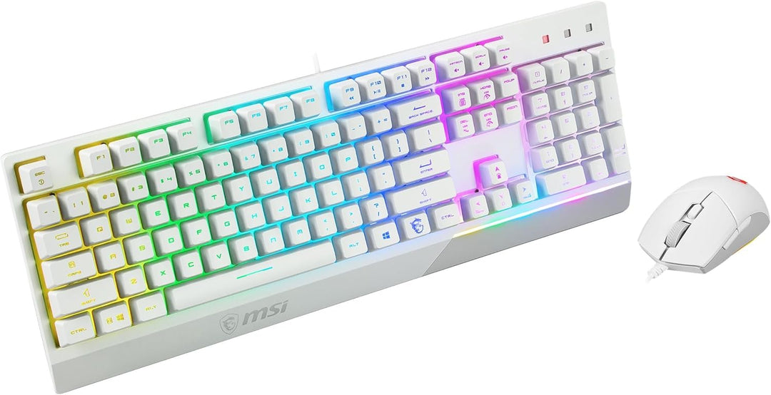 MSI Vigor GK30 Combo White DE GK30 Gaming Tastatur und GM11 Gaming Maus (kabelgebunden, Plunger Swit