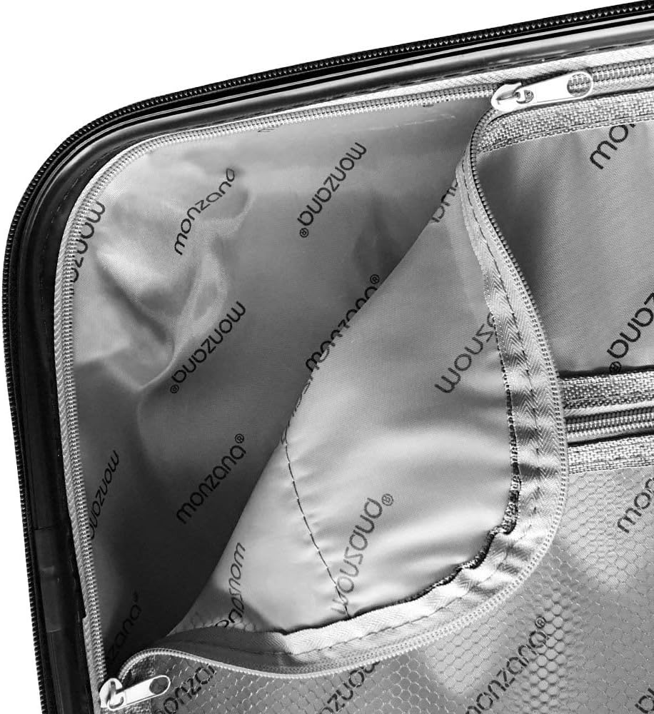 Monzana® Reisekoffer Hartschalenkoffer Trolley Koffer | ABS | PC beschichtet | Teleskopgriff | gummi