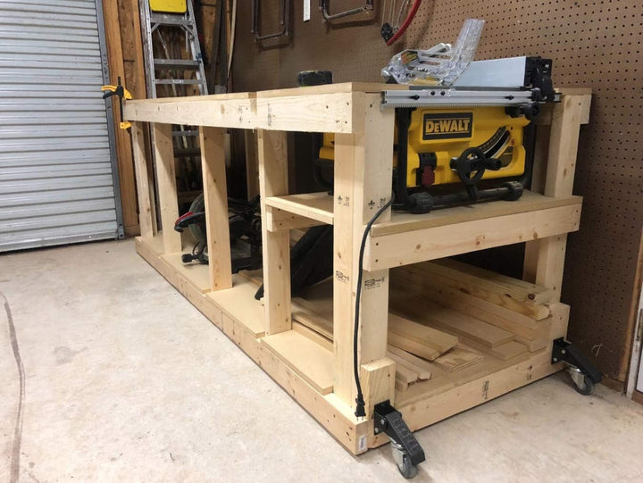 GBL - 4 Werkbank Rollen - Heberollen für Werkbank - Lenkrollen mit Bremse 225KG - Stahlblech Möbelro