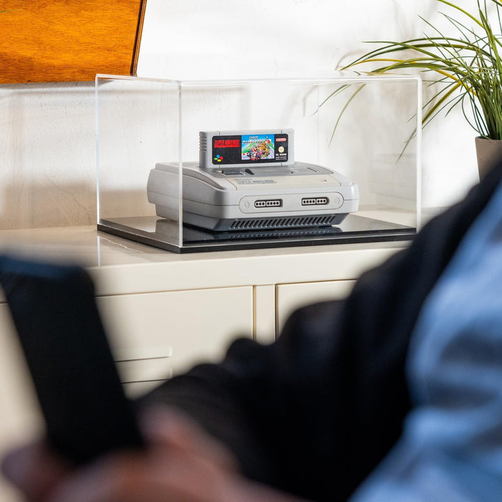 HMF 46804 Acryl Vitrine / Schaukasten für Modellautos, Figuren | 34 x 16 x 14 cm | Transparent 34 x