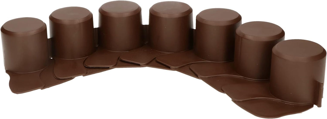 KOTARBAU® Garten-Palisade 60mm x 4,05m Braun zum Abgrenzen von Rasen und Gehwegen, Braun