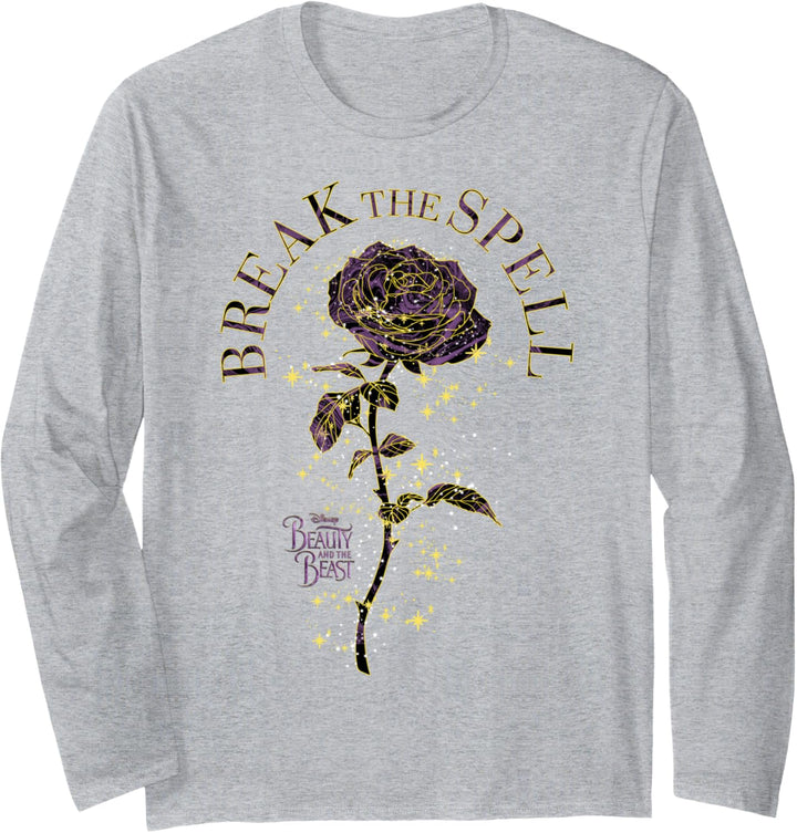 Disney Beauty And The Beast Break The Spell Golden Rose Langarmshirt