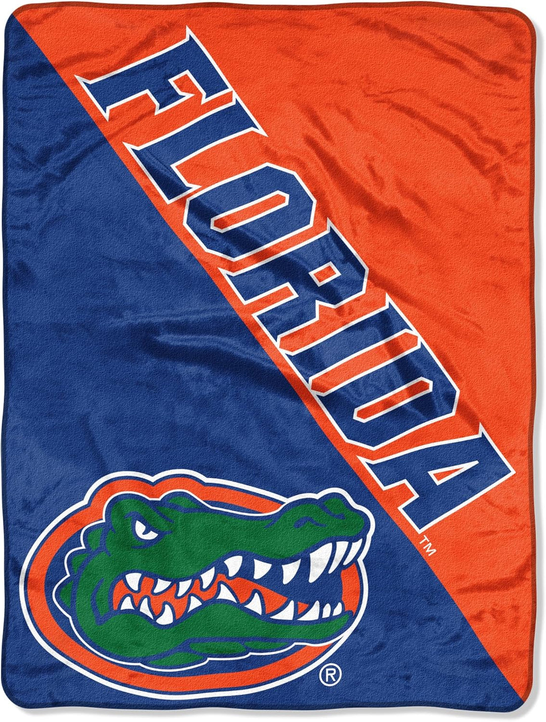 Northwest NCAA Florida Gators Unisex-Erwachsene Micro Raschel Überwurfdecke, 116,8 x 152,4 cm, halbt