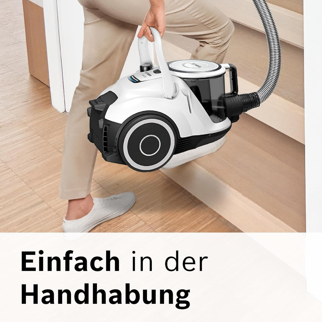 Bosch Staubsauger beutellos Serie 6 BGC41XALL, Bodenstaubsauger, ideal für Allergiker, Hygiene-Filte