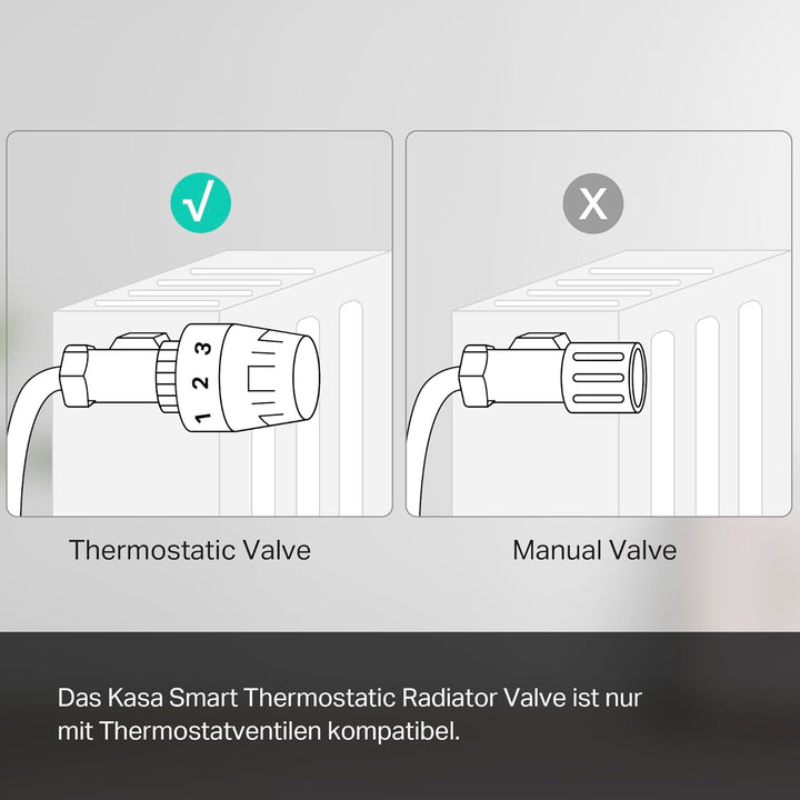 Kasa Smartes Heizkörperthermostat KE100 KIT, thermostat heizung digital mit Hub, Energiesparen, Zeit