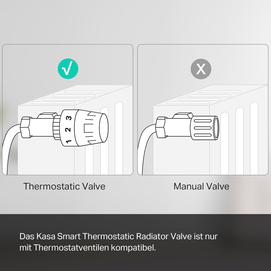 Kasa Smartes Heizkörperthermostat KE100 KIT, thermostat heizung digital mit Hub, Energiesparen, Zeit