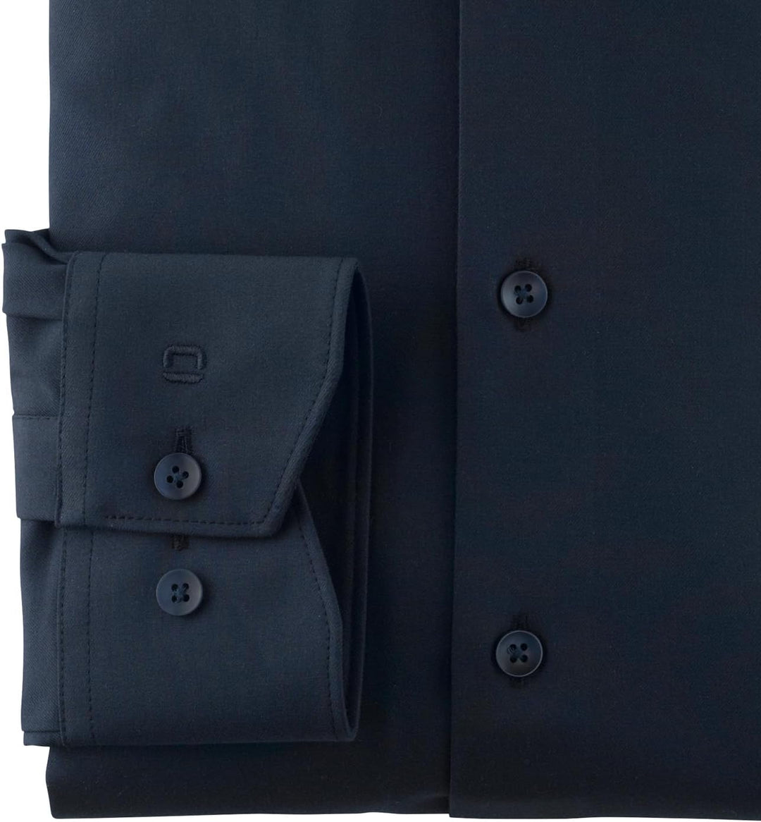 OLYMP Herren Oberhemd Langarm Luxor.24.Seven,Twill,modern fit,Global Kent 37 Navy, 37 Navy