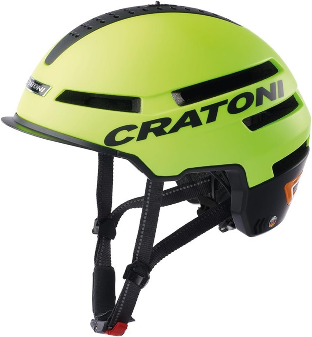 Cratoni Unisex – Erwachsene Smartride Helme, Neongelb Matt, M EU