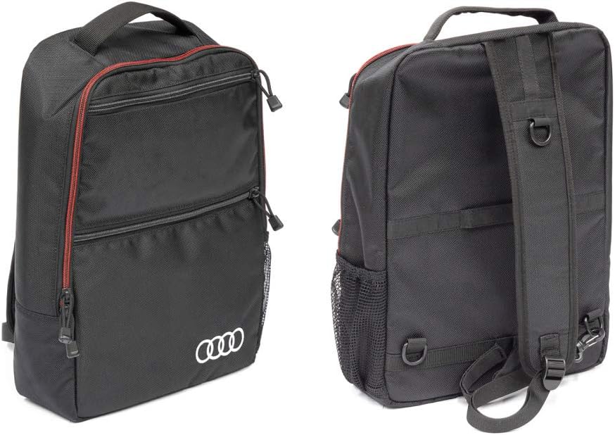 Audi 4KE071156A Tasche Rucksack Querträgertasche Elektroroller Ringe Logo Sling Bag, schwarz