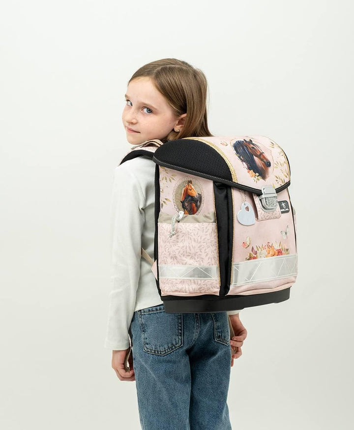 Belmil 403-13/AG/S Schulranzen Set 4 - teilig (Horse Chestnut)