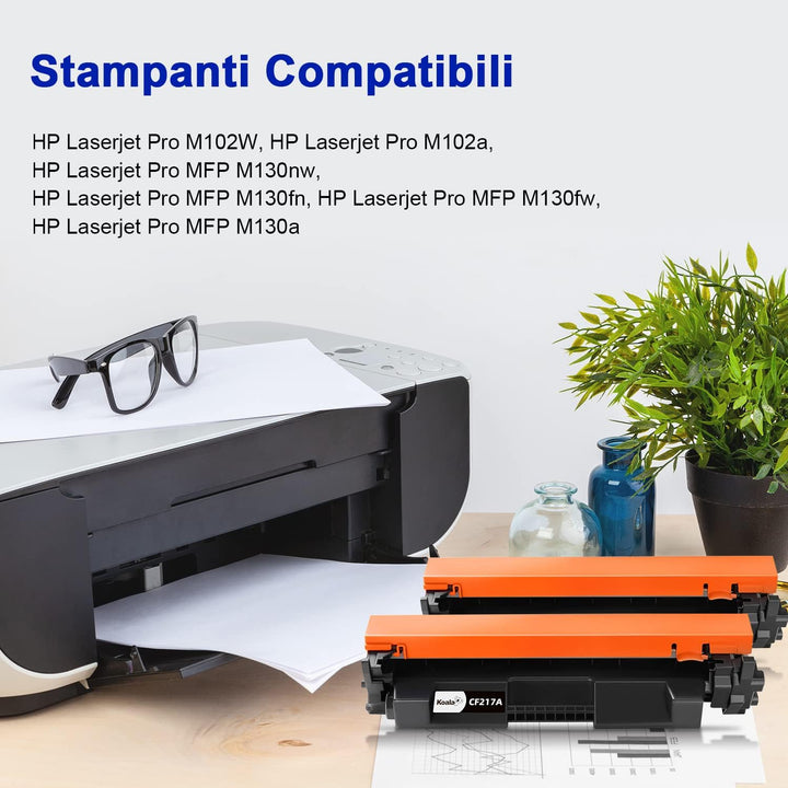 Koala Kompatible Tonerkartusche als Ersatz für HP 17A CF217A Toner für Laserjet Pro MFP M130nw M130