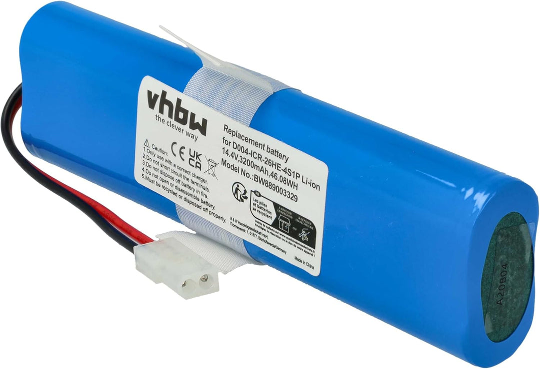 vhbw 1x Akku kompatibel mit 360 S6 Saugroboter (3200 mAh, 14,4 V, Li-Ion)