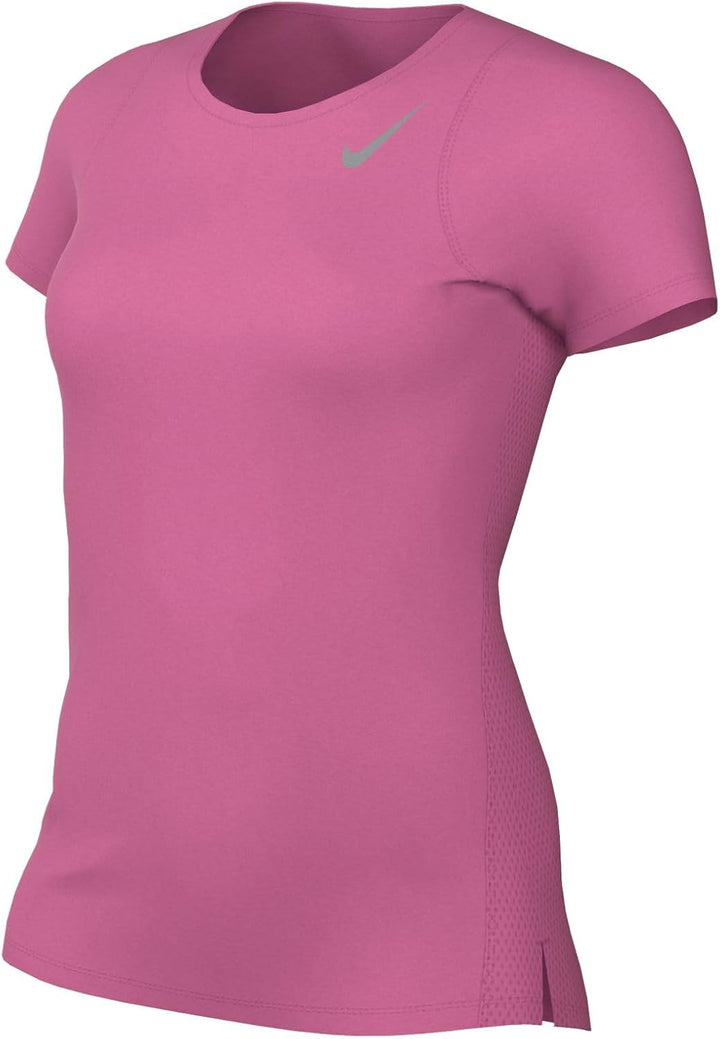 Nike Damen Nk Fast Df Ss T-Shirt XS Rosa, XS Rosa