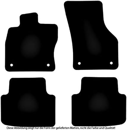 Bär-AfC Auto Fussmatten Premium passend für VW Passat 3G / B8 ab 2014, Autoteppiche Velours Beige, R