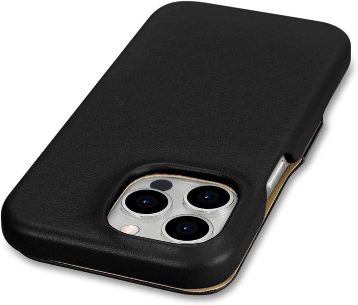 Mobiskin Hülle für iPhone 15 PRO (6,1 Zoll), Handyhülle mit Leder, Case kompatibel mit MagSafe, Schu