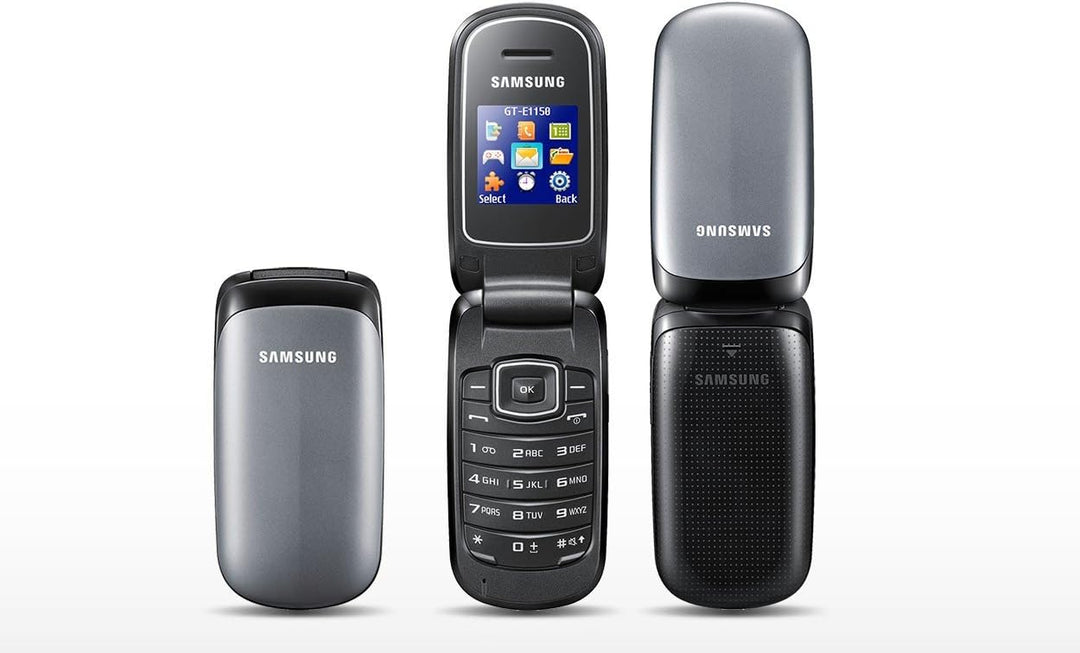 Samsung E1150 Argent Klapphandy (3,6 cm (1,4 Zoll) Display) Titanium silber