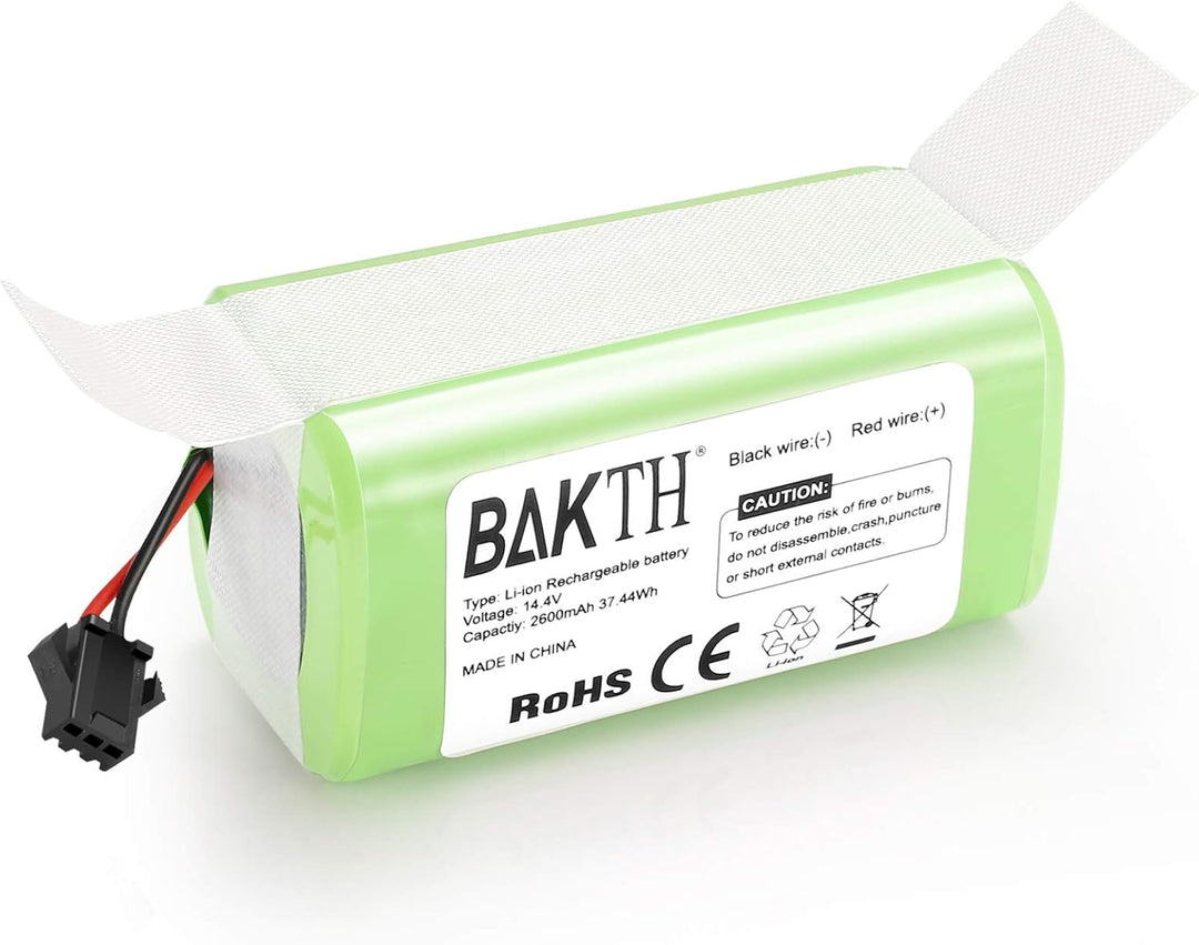 BAKTH 2600mAh 14.4V Ersatzakku für Ecovacs Deebot N79 N79S DN622, Kompatibel mit Eufy RoboVac 11, 11