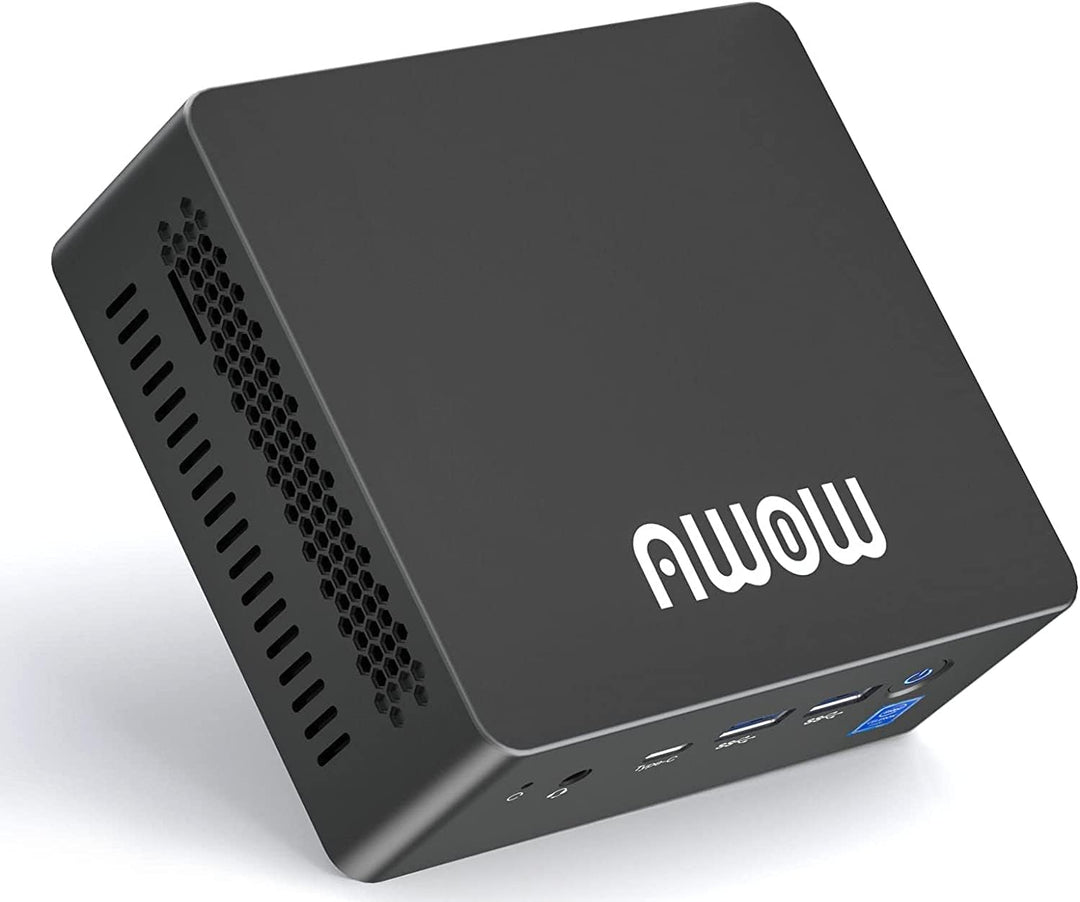 AWOW Mini PC Wi-10 Pro,Celeron J4125 mit 8GB DDR4/ NVMe M.2 256GB SSD 4K@60Hz, AK41 Desktopcomputer