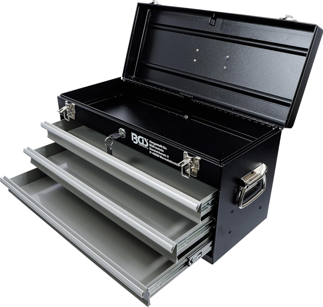BGS 3312 | Metall-Werkzeugkoffer, leer | 3 Schubladen Leer-Koffer, Leer-Koffer