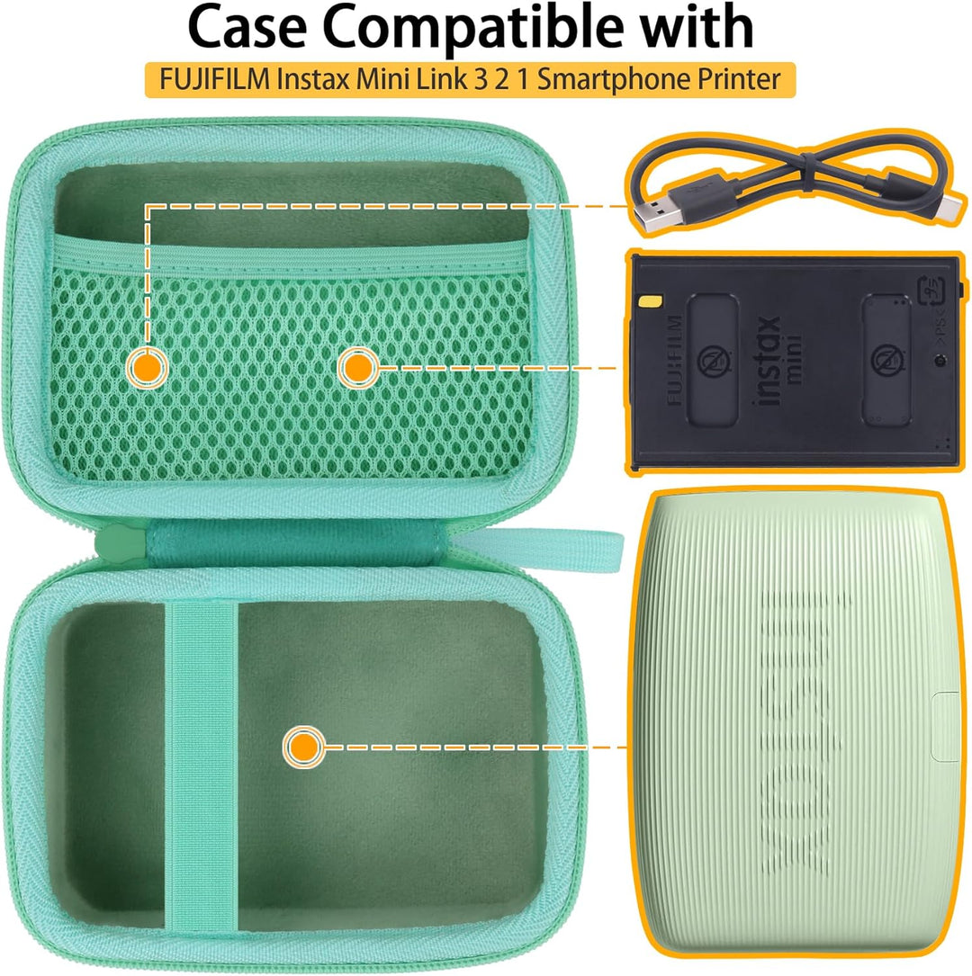 co2CREA Harte reiseschutzhülle Etui Tasche für Fujifilm Instax Mini Link/instax Mini Link 2 /Mini Li