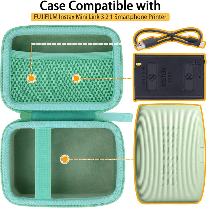 co2CREA Harte reiseschutzhülle Etui Tasche für Fujifilm Instax Mini Link/instax Mini Link 2 /Mini Li
