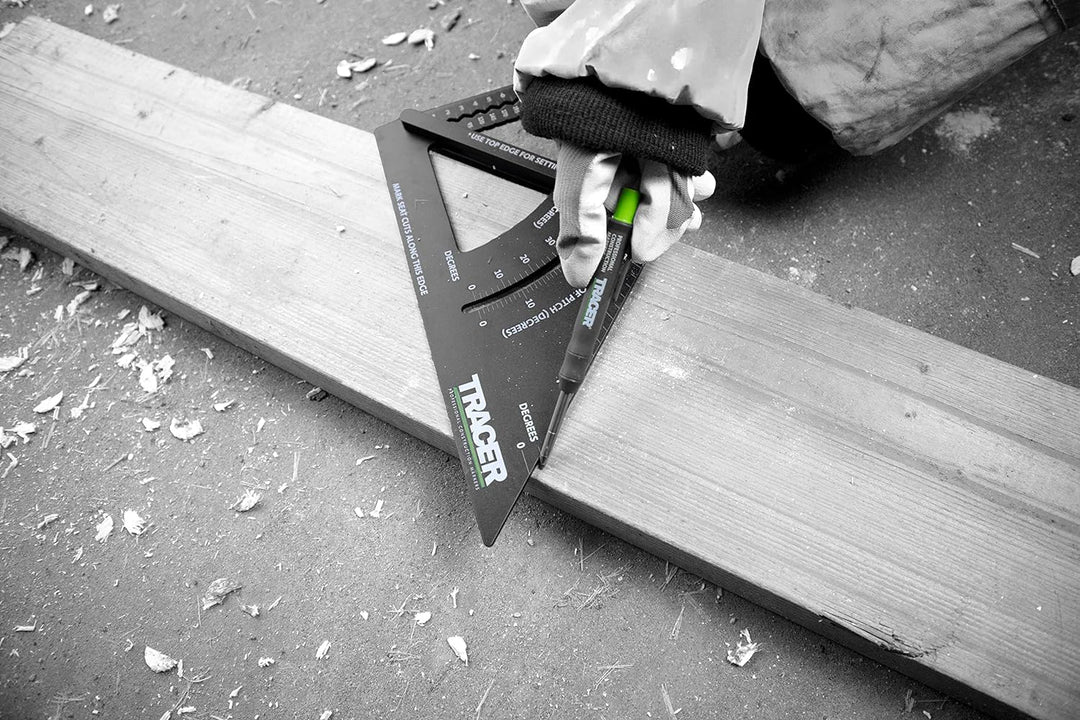 TRACER 12" ProSquare Einstellbares Zimmermannswinkel (Professionelles Vierkantwerkzeug für den Bau m